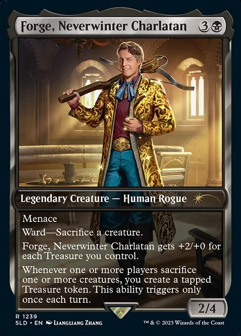 Evin, Waterdeep Opportunist, carta Magic di tipo Legendary Creature — Human Rogue illustrata da Liangliang Zhang