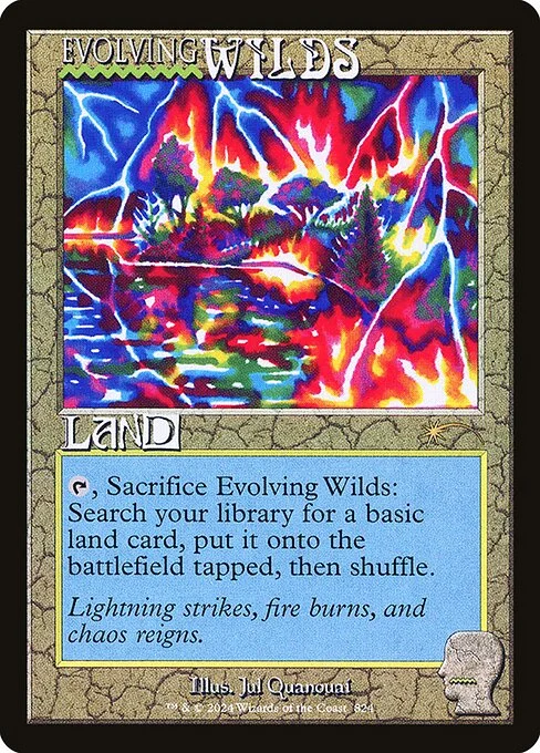 Evolving Wilds, carta Magic di tipo Land illustrata da Jul Quanouai