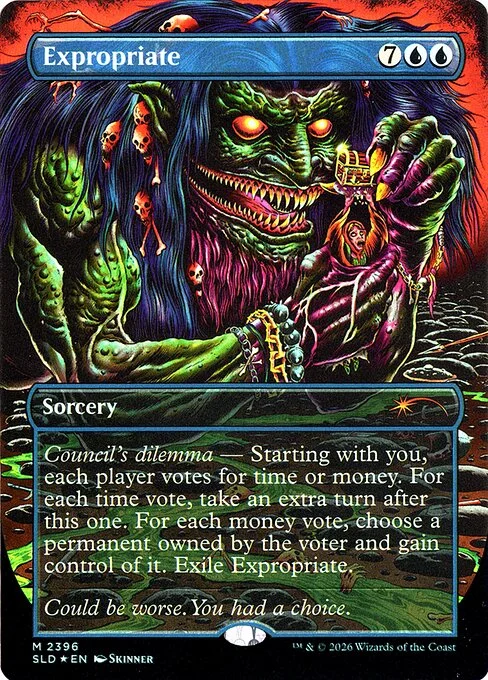Expropriate, carta Magic di tipo Sorcery illustrata da Skinner
