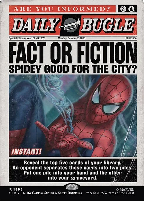 Fact or Fiction, carta Magic di tipo Instant illustrata da Carissa Susilo & Scott Okumura