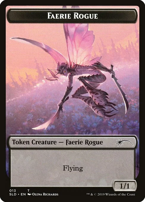 Faerie Rogue, carta Magic di tipo Token Creature — Faerie Rogue illustrata da Olena Richards
