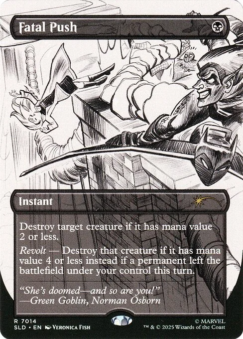 Fatal Push, carta Magic di tipo Instant illustrata da Veronica Fish