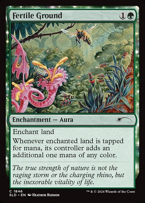 Fertile Ground, carta Magic di tipo Enchantment — Aura illustrata da Heather Hudson