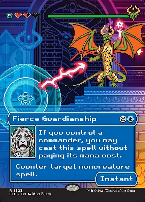 Fierce Guardianship, carta Magic di tipo Instant illustrata da Mike Burns