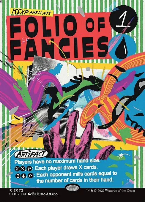 Folio of Fancies, carta Magic di tipo Artifact — Book illustrata da Bráulio Amado