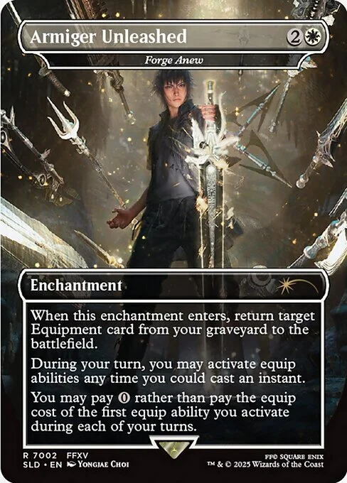 Forge Anew, carta Magic di tipo Enchantment illustrata da Yongjae Choi