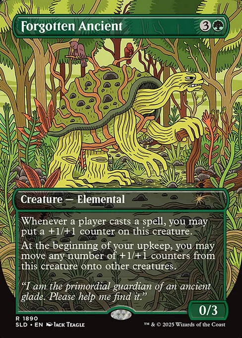 Forgotten Ancient, carta Magic di tipo Creature — Elemental illustrata da Jack Teagle