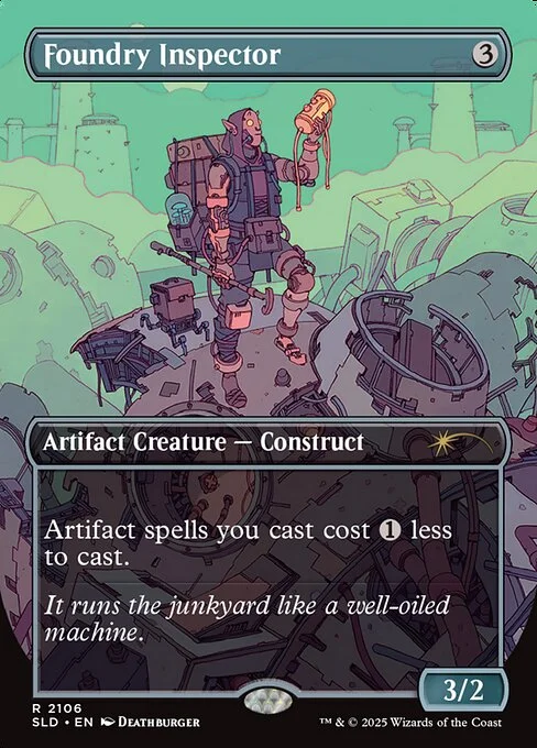 Foundry Inspector, carta Magic di tipo Artifact Creature — Construct illustrata da Deathburger