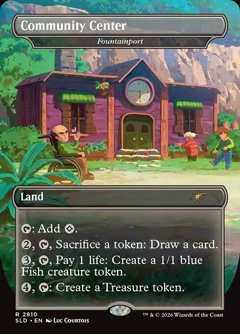 Fountainport, carta Magic di tipo Land illustrata da Luc Courtois