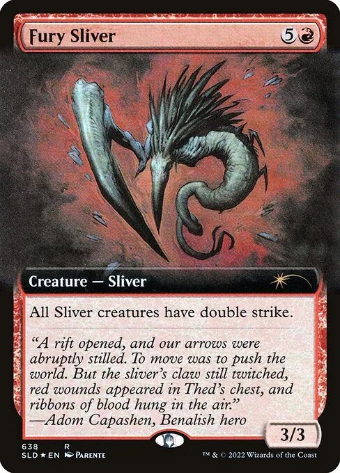 Fury Sliver, carta Magic di tipo Creature — Sliver illustrata da Paolo Parente