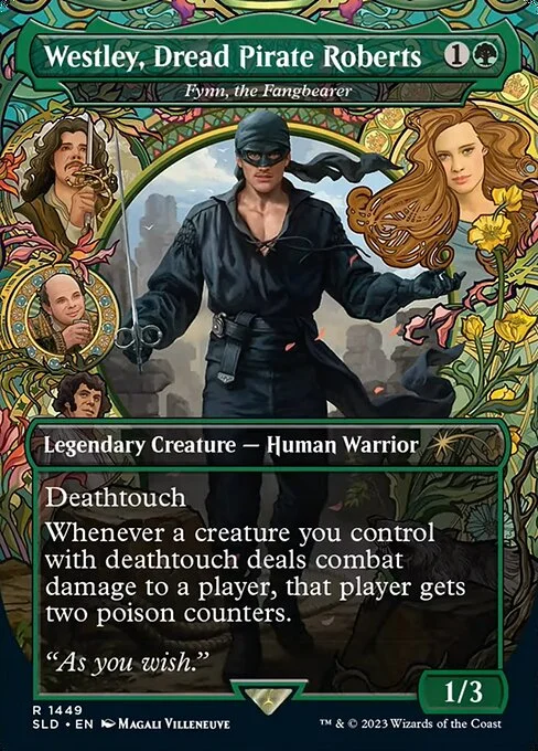 Fynn, the Fangbearer, carta Magic di tipo Legendary Creature — Human Warrior illustrata da Magali Villeneuve