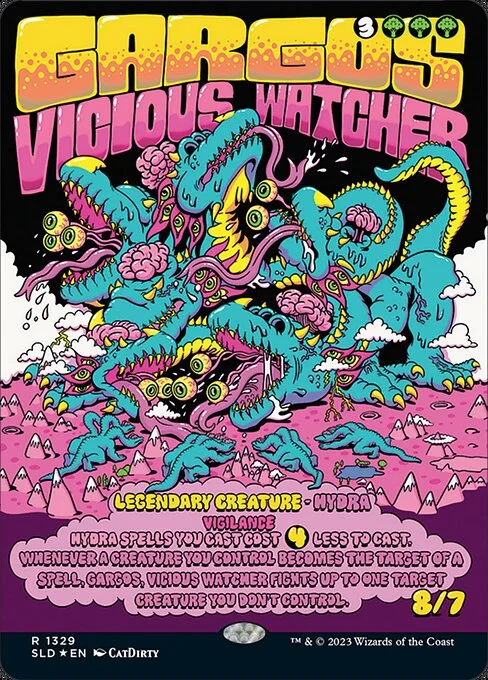 Gargos, Vicious Watcher, carta Magic di tipo Legendary Creature — Hydra illustrata da CatDirty