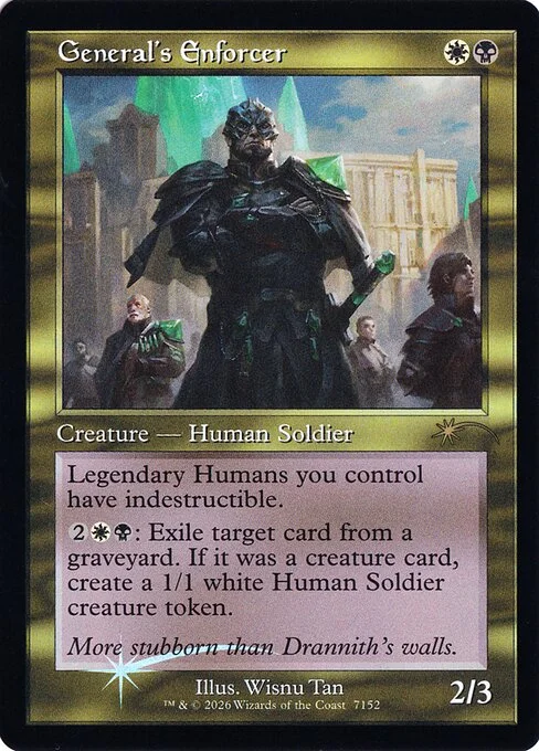 General's Enforcer, carta Magic di tipo Creature — Human Soldier illustrata da Wisnu Tan