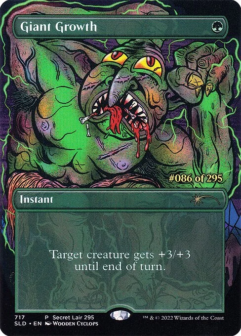 Giant Growth, carta Magic di tipo Instant illustrata da Wooden Cyclops