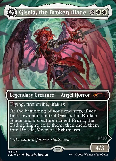Gisela, the Broken Blade, carta Magic di tipo Legendary Creature — Angel Horror illustrata da Scott M. Fischer