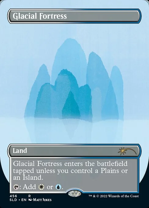Glacial Fortress, carta Magic di tipo Land illustrata da Matt Jukes