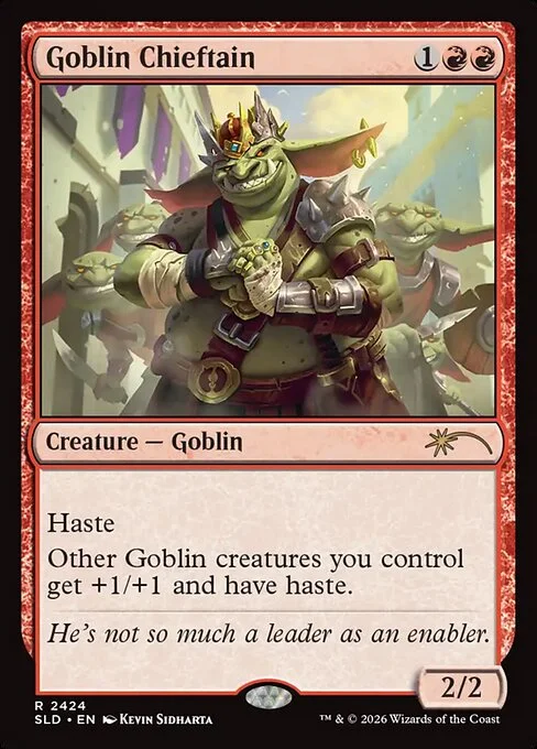 Goblin Chieftain, carta Magic di tipo Creature — Goblin illustrata da Kevin Sidharta