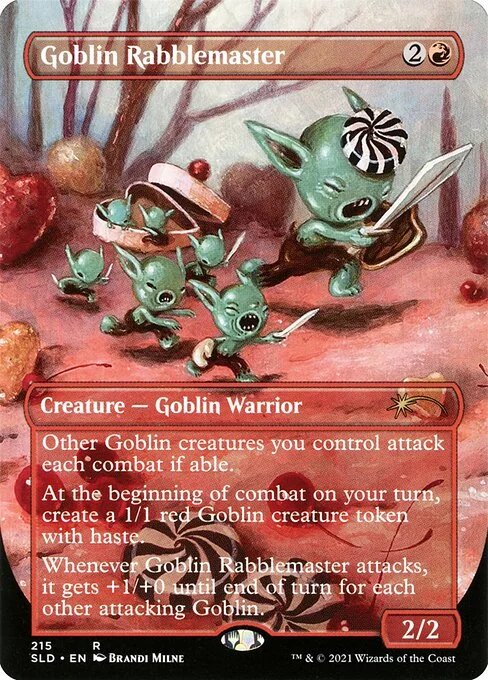 Goblin Rabblemaster, carta Magic di tipo Creature — Goblin Warrior illustrata da Brandi Milne