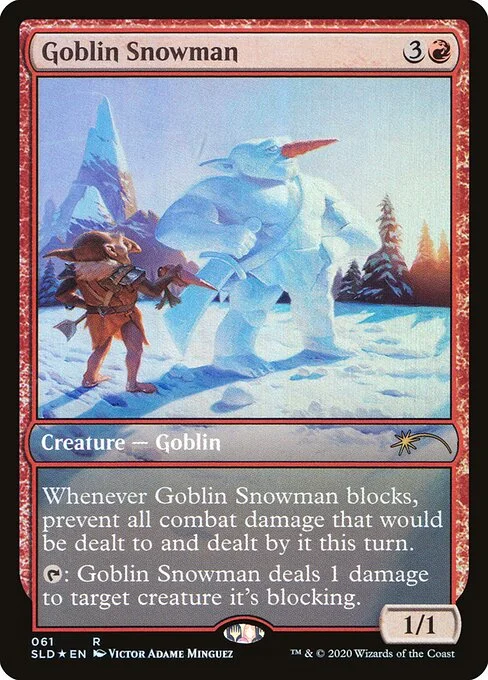 Goblin Snowman, carta Magic di tipo Creature — Goblin illustrata da Victor Adame Minguez
