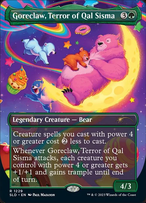 Goreclaw, Terror of Qal Sisma, carta Magic di tipo Legendary Creature — Bear illustrata da Paul Mafayon