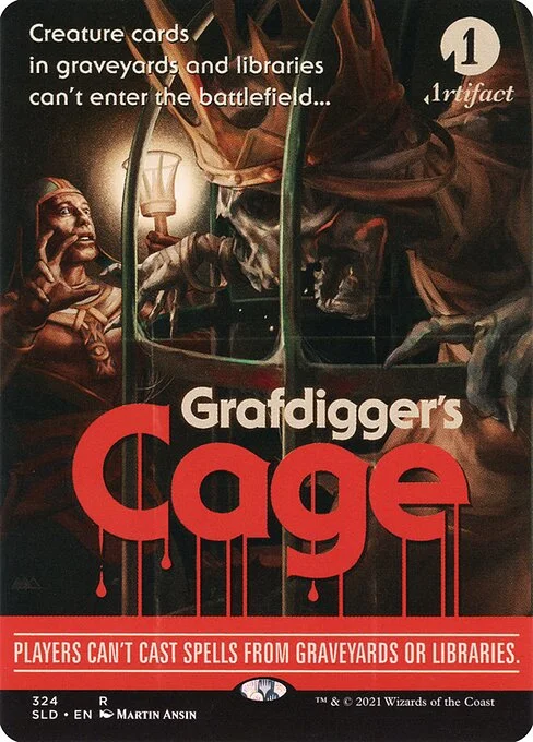 Grafdigger's Cage, carta Magic di tipo Artifact illustrata da Martin Ansin