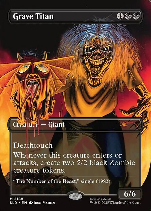Grave Titan, carta Magic di tipo Creature — Giant illustrata da Iron Maiden