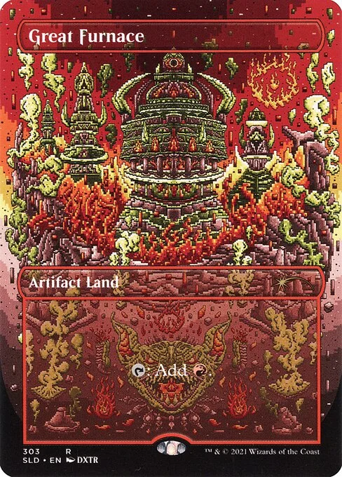 Great Furnace, carta Magic di tipo Artifact Land illustrata da DXTR
