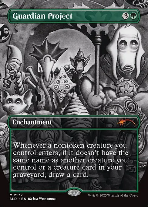 Guardian Project, carta Magic di tipo Enchantment illustrata da Jim Woodring