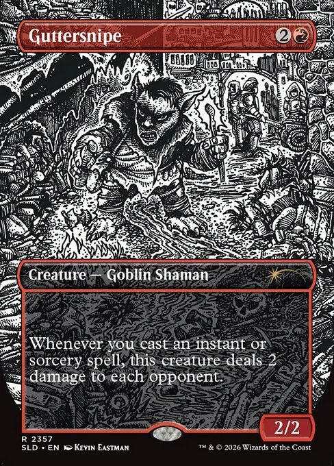 Guttersnipe, carta Magic di tipo Creature — Goblin Shaman illustrata da Kevin Eastman