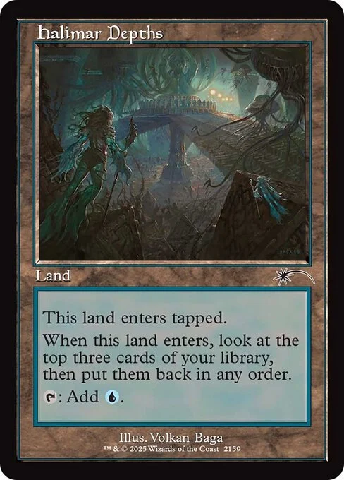Halimar Depths, carta Magic di tipo Land illustrata da Volkan Baǵa