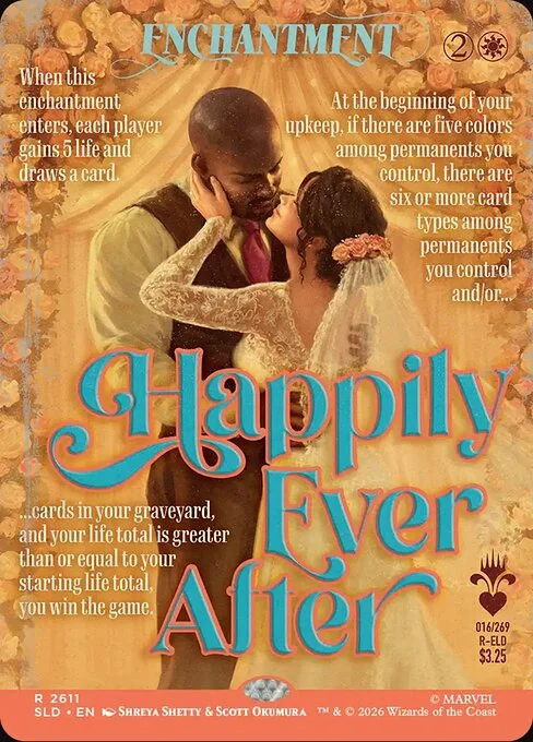 Happily Ever After, carta Magic di tipo Enchantment illustrata da Shreya Shetty & Scott Okumura