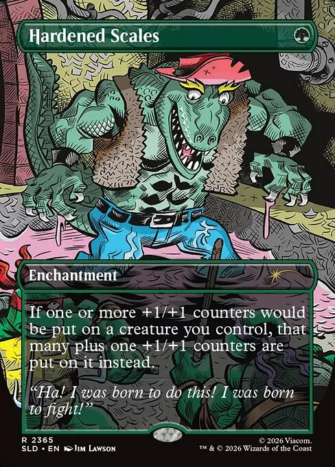 Hardened Scales, carta Magic di tipo Enchantment illustrata da Jim Lawson