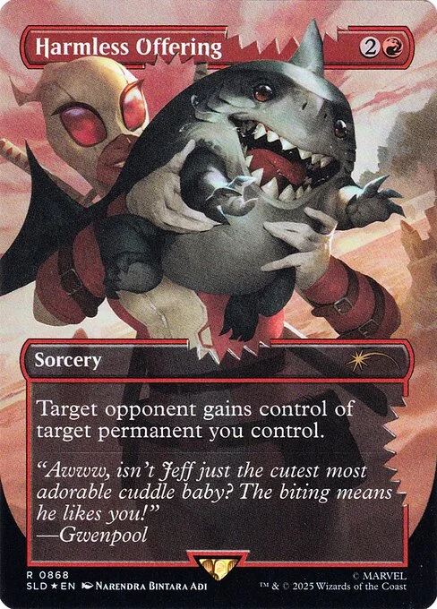 Harmless Offering, carta Magic di tipo Sorcery illustrata da Narendra Bintara Adi
