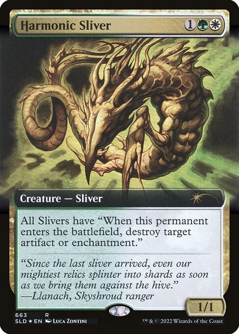 Harmonic Sliver, carta Magic di tipo Creature — Sliver illustrata da Luca Zontini