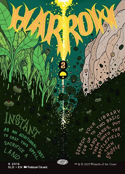 Harrow, carta Magic di tipo Instant illustrata da Jordan Crane