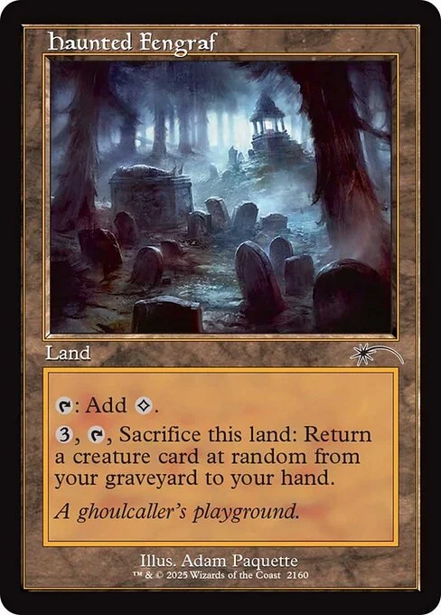 Haunted Fengraf, carta Magic di tipo Land illustrata da Adam Paquette