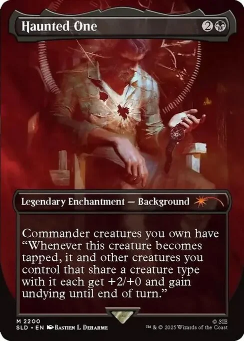 Haunted One, carta Magic di tipo Legendary Enchantment — Background illustrata da Bastien L. Deharme