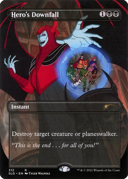Hero's Downfall, carta Magic di tipo Instant illustrata da Tyler Walpole