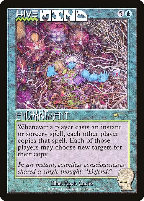 Hive Mind, carta Magic di tipo Enchantment illustrata da Apolo Cacho