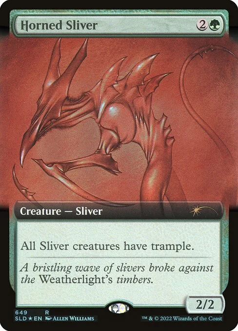 Horned Sliver, carta Magic di tipo Creature — Sliver illustrata da Allen Williams