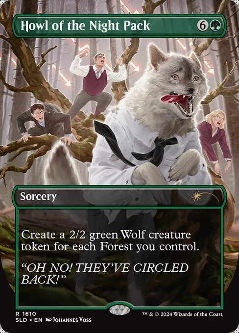 Howl of the Night Pack, carta Magic di tipo Sorcery illustrata da Johannes Voss