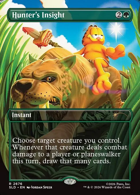 Hunter's Insight, carta Magic di tipo Instant illustrata da Jordan Speer