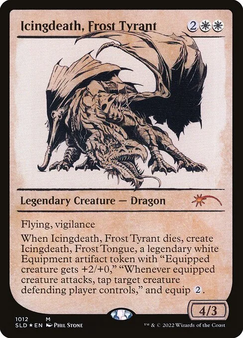 Icingdeath, Frost Tyrant, carta Magic di tipo Legendary Creature — Dragon illustrata da Phil Stone