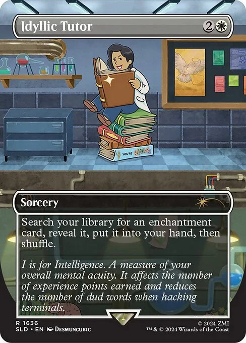 Idyllic Tutor, carta Magic di tipo Sorcery illustrata da Desmuncubic