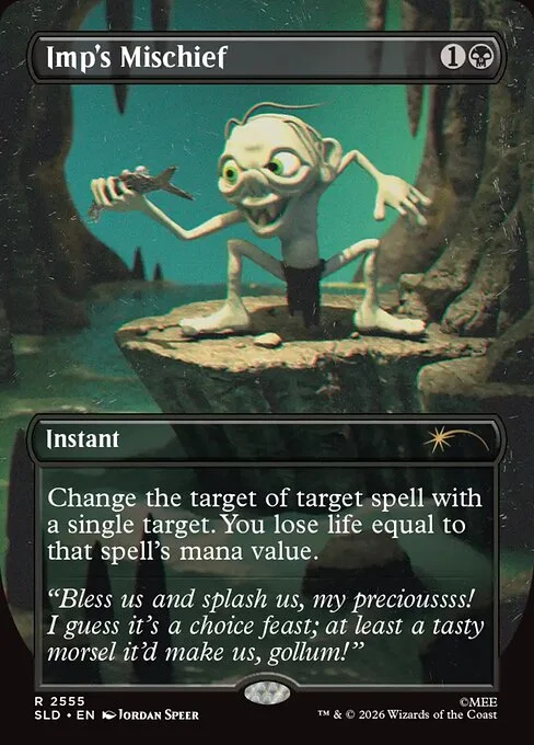 Imp's Mischief, carta Magic di tipo Instant illustrata da Jordan Speer