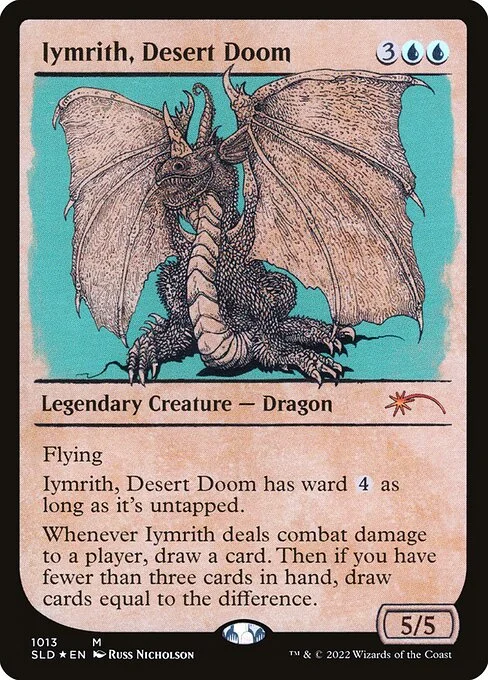 Iymrith, Desert Doom, carta Magic di tipo Legendary Creature — Dragon illustrata da Russ Nicholson