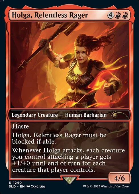 Jurin, Leading the Charge, carta Magic di tipo Legendary Creature — Human Barbarian illustrata da Yang Luo