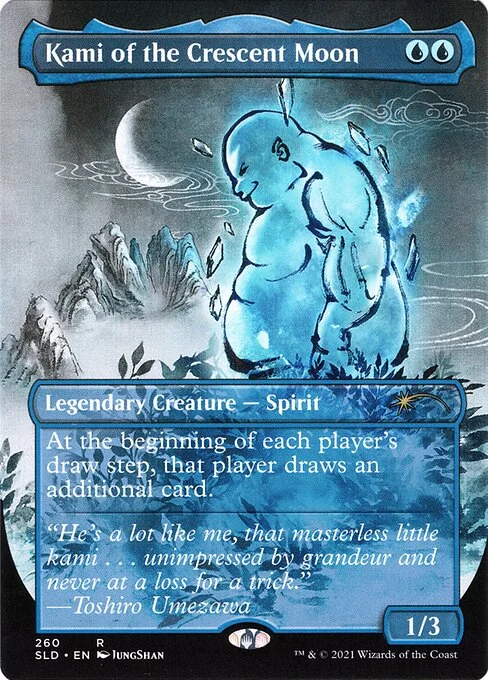 Kami of the Crescent Moon, carta Magic di tipo Legendary Creature — Spirit illustrata da JungShan