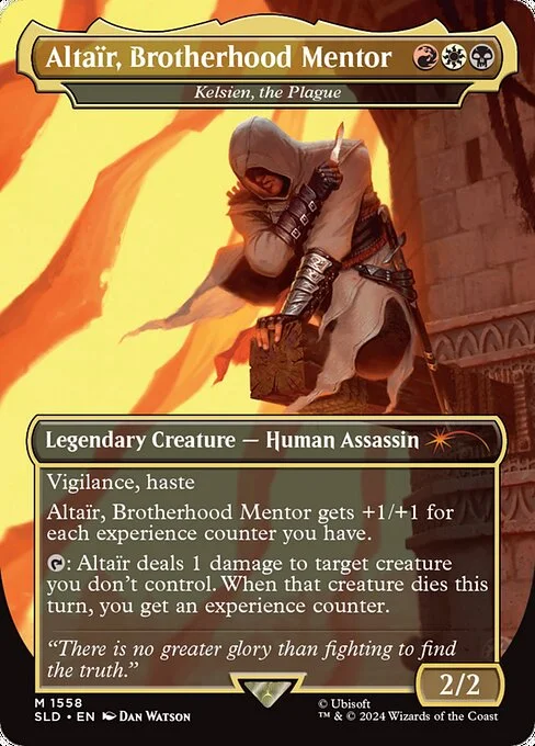 Kelsien, the Plague, carta Magic di tipo Legendary Creature — Human Assassin illustrata da Dan Watson