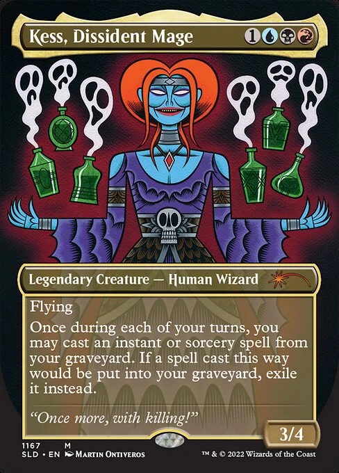 Kess, Dissident Mage, carta Magic di tipo Legendary Creature — Human Wizard illustrata da Martin Ontiveros